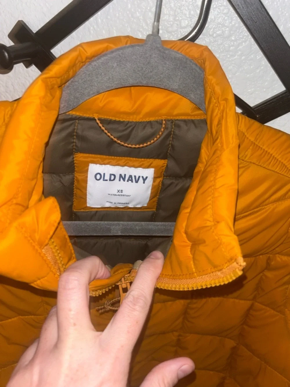 Old Navy Burnt Orange Puffer Jacket XS Quilted Lightweight NWT - Picture 4 of 5